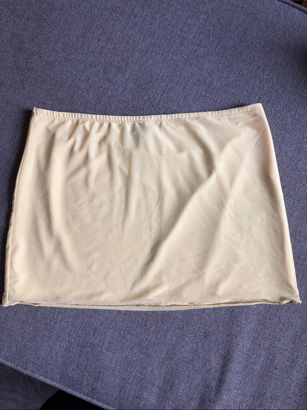 Edikted yellow Mini Slip Skirt